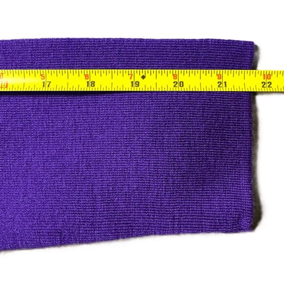 Italian Merino Wool Cardigan Sweater Womens Large Purple Buttons Sara Meghnagi - Picture 9 of 13